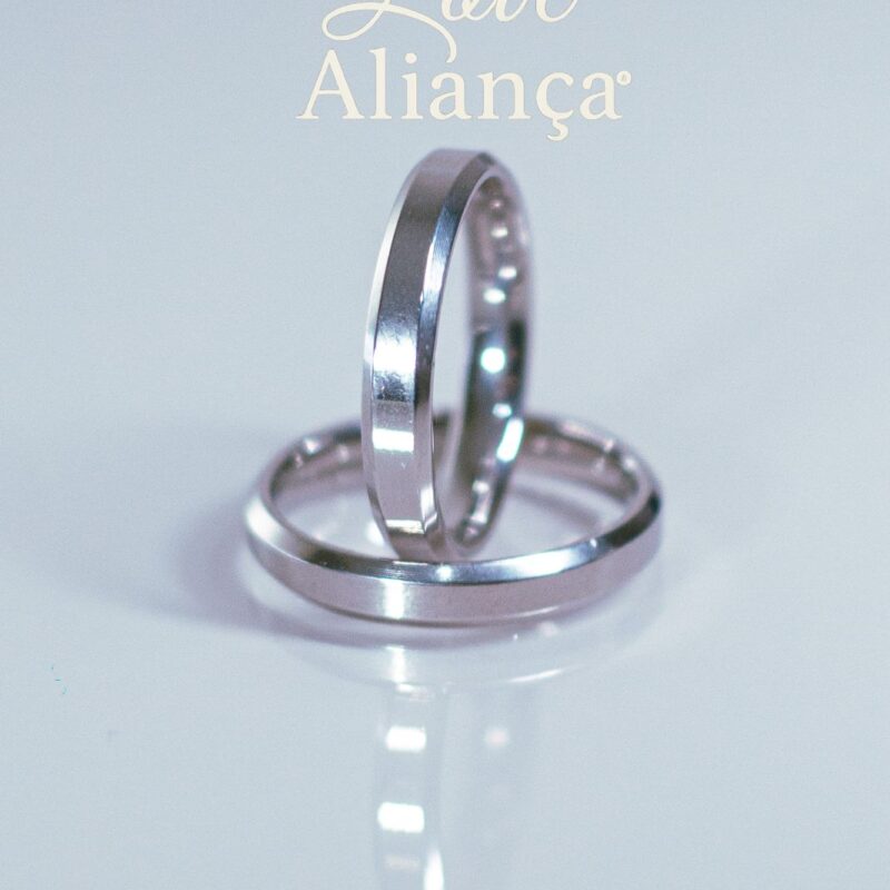 💍 Aliança Bárbara Chanfrada Lisa 3mm em Aço Inox - REF