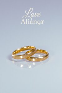 Aliança Bianca 3mm chanfrada banhada a ouro 18k-2