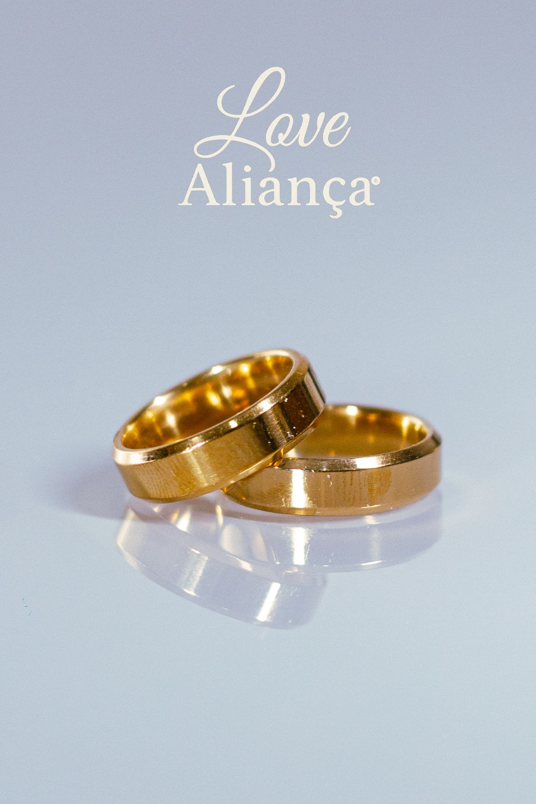 💍 **Aliança Catarina 6mm Chanfrada Banhada a Ouro 18k – REF** - Imagem 2