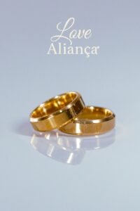 Aliança Catarina 6mm chanfrada banhada a ouro 18k-2