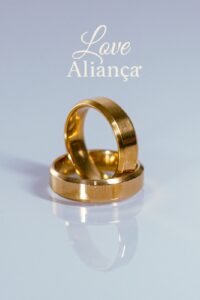 Aliança Catarina 6mm chanfrada banhada a ouro 18k