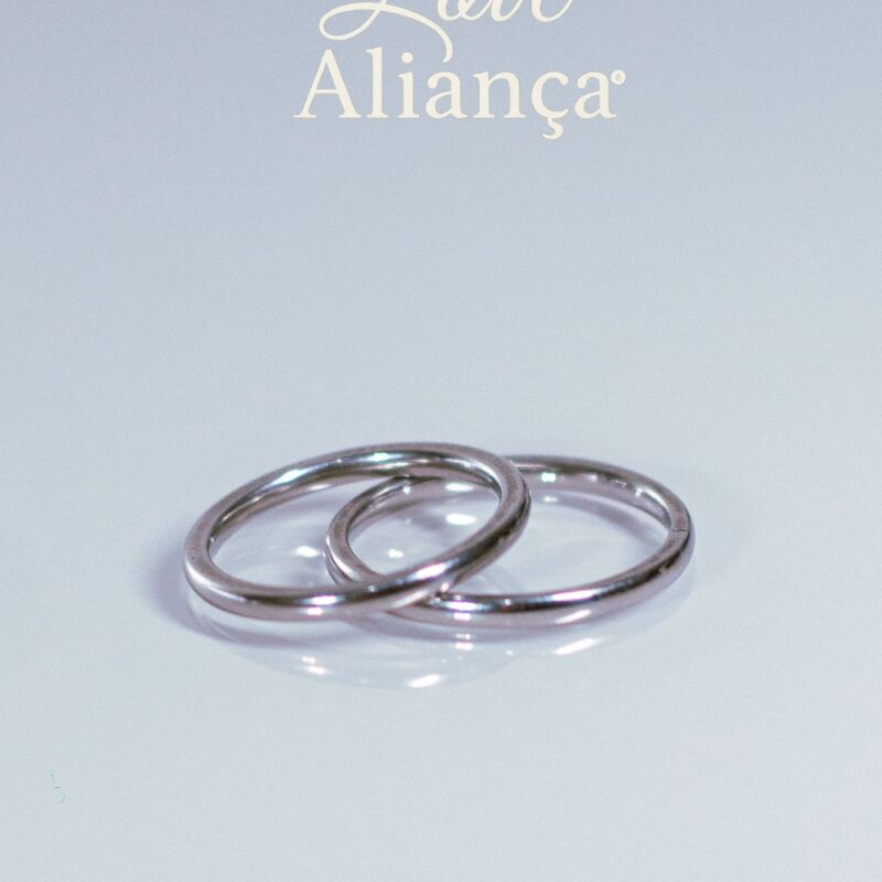 💍 Aliança Flávia Abaulada Lisa 1mm em Aço Inox - REF