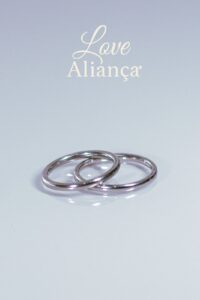 Aliança Flávia 1mm aço inox lisa abaulada