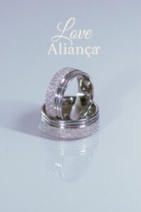 Aliança Paloma 6mm aço inox com brilho e friso