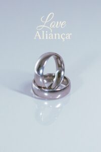 Aliança emyli 6mm aço inox lisa abaulada