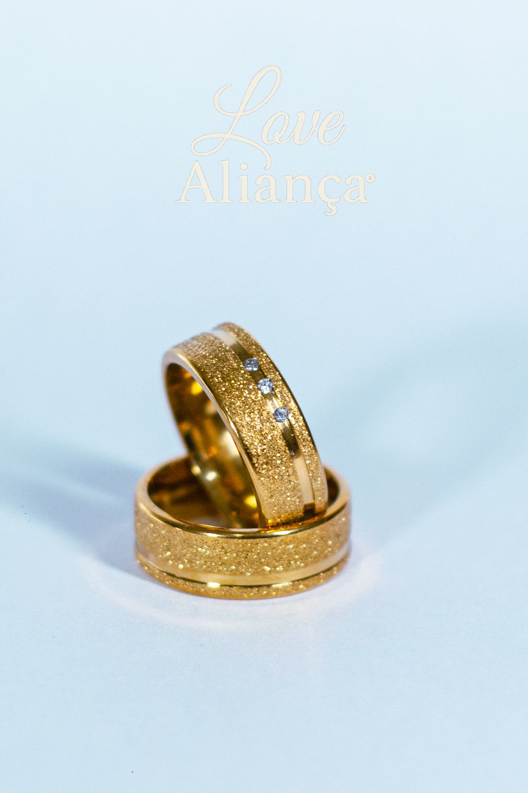 💍 **Aliança Marina 6mm Banhada a Ouro 18k com Zircônias e Brilho – REF** - Imagem 2