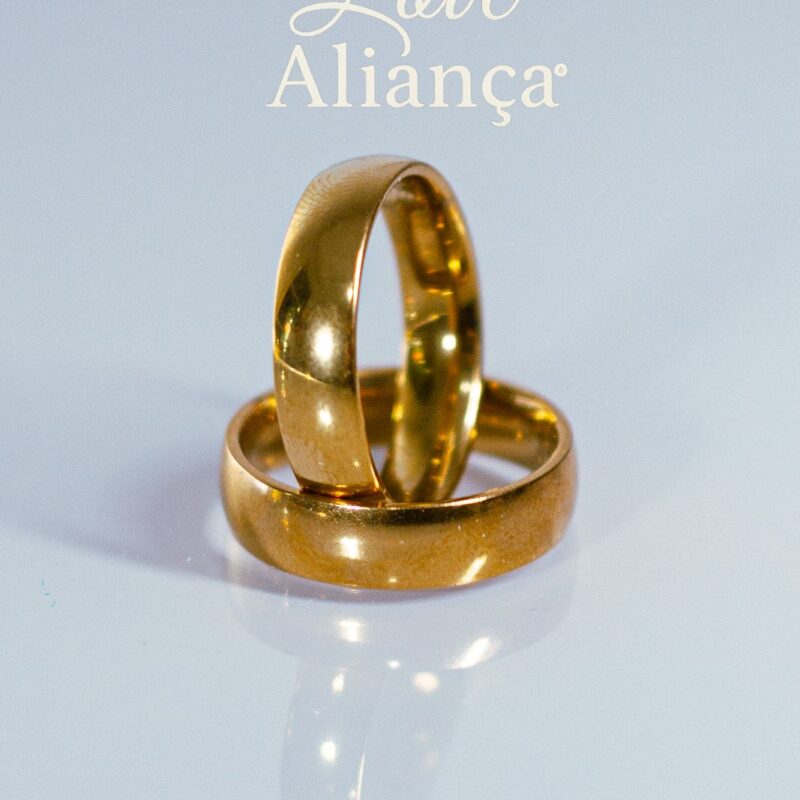 💍 **Aliança Mel 6mm Banhada a Ouro 18k Abaulada Tradicional – REF**